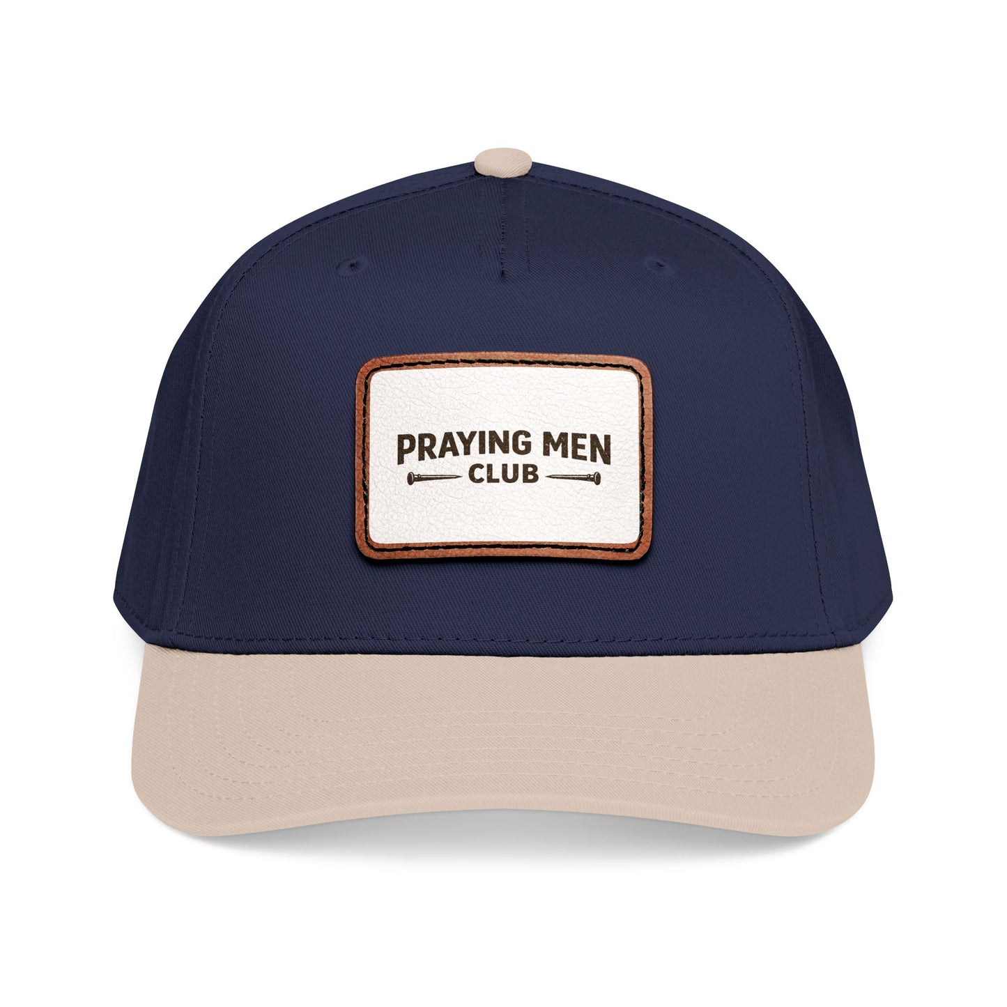 Praying Men Club Leather Patch Baseball Cap — Adjustable Snapback
