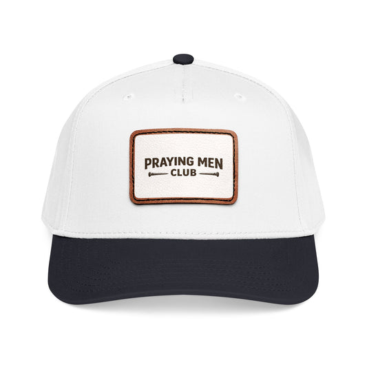 Praying Men Club Leather Patch Baseball Cap — Adjustable Snapback